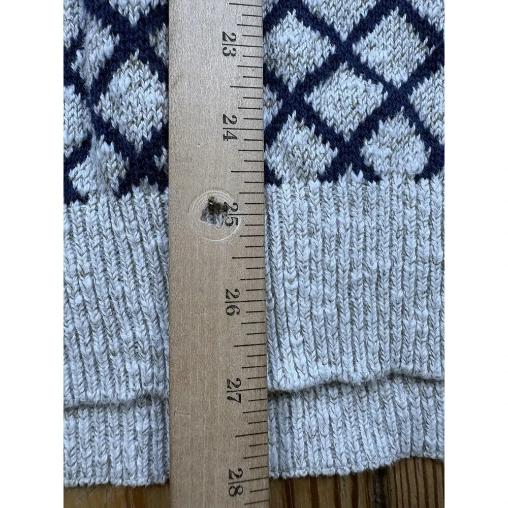 Vintage 80s Brooks Brothers Sweater Mens Large Diamond Grid USA Made Cotton Knit